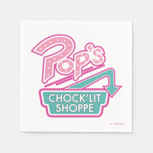 Serviette En Papier Logo rose du magasin Chock'Lit de Pop (Devant)