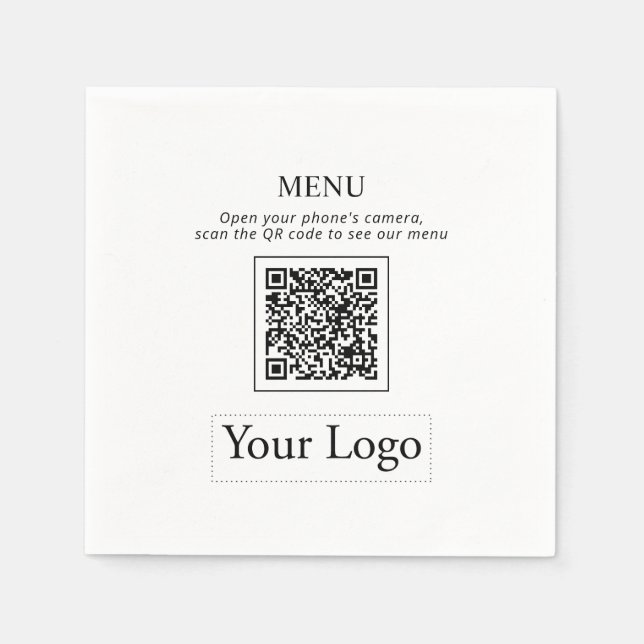 Serviette En Papier Logo simple pour entreprise & Serviettes de table  (Devant)