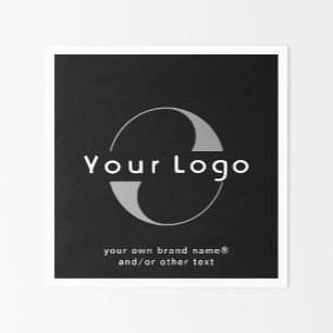 Serviette En Papier Logo sur Black + White Text Company Business Paper