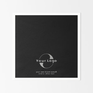Serviette En Papier Logo sur Black + White Text Company Business Paper