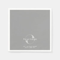 Logo sur Grey + White Text Company Business Paper