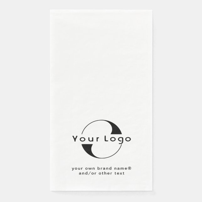 Serviette En Papier Logo sur Nettoyage + Black Text Company Business P (Devant)