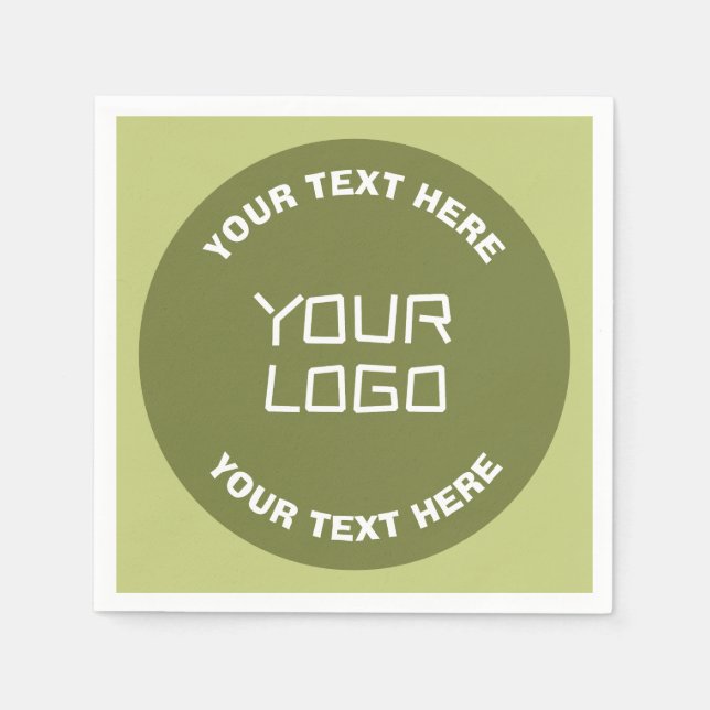 Serviette En Papier Logo téléchargé ou design & texte modifiable Toute (Devant)