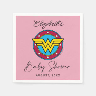 Serviette En Papier Logo Wonder Woman   Nouveau bébé bientôt