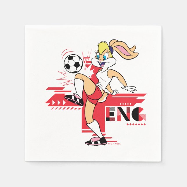 Serviette En Papier Lola Bunny Team England Soccer Graphic (Devant)