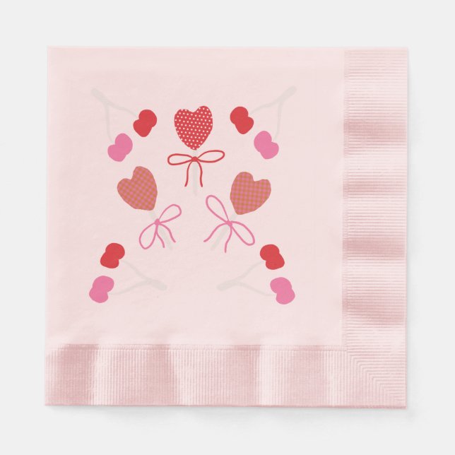 Serviette En Papier Lollipops and Cherries (Devant)