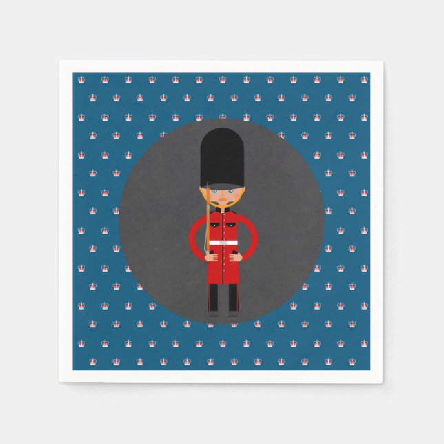 Serviette En Papier London Guard Boy Birthday Party (Devant)