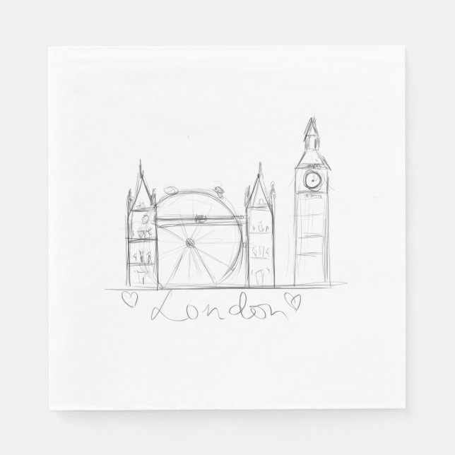 Serviette En Papier Londres (Devant)