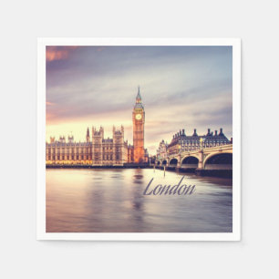 Serviette En Papier Londres Angleterre Big Ben