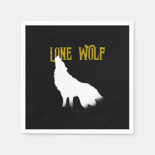 Serviette En Papier Lone Wolf Homme Sigma moderne minimaliste