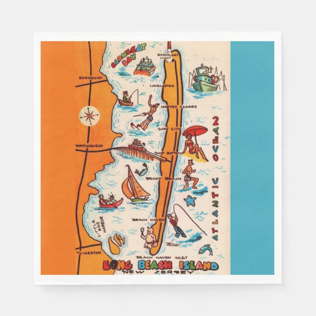 Serviette En Papier Long Beach Island NJ  (Devant)