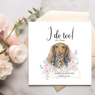 Serviette En Papier Long Haired Dachshund Chien Mariage Cocktail Napki