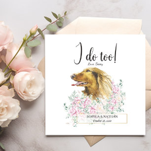 Serviette En Papier Long Haired Dachshund Chien Mariage Cocktail Napki