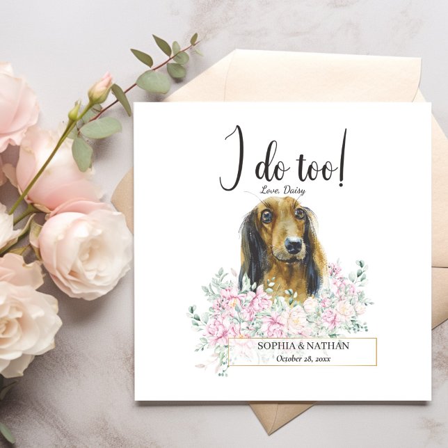 Serviette En Papier Long Haired Dachshund Chien Mariage Cocktail Napki (Créateur téléchargé)