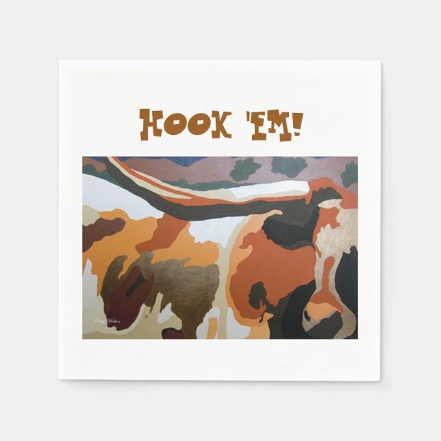 SERVIETTE EN PAPIER LONGHORN VW PARTY NAPKINS (Devant)