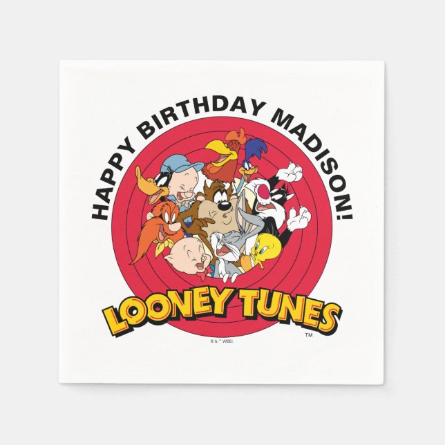 Serviette En Papier LOONEY TUNES™ Character Group | Birthday (Devant)