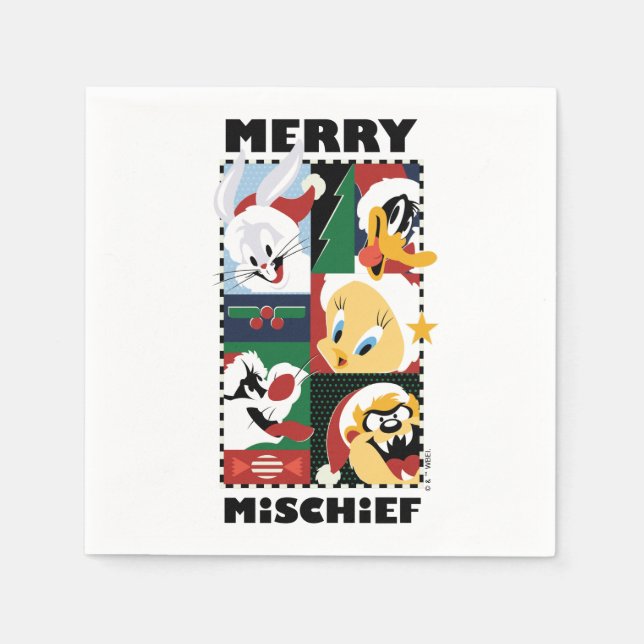 Serviette En Papier LOONEY TUNES™ Joyeux Mischief (Devant)