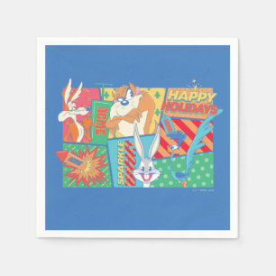 Serviette En Papier LOONEY TUNES™   Joyeux Motif de vacances