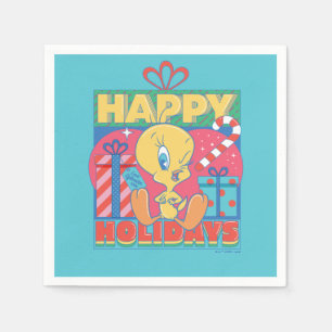 Serviette En Papier LOONEY TUNES™   TWEETY™ Joyeuses fêtes