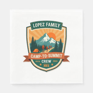 Serviette En Papier Lopez Family Camp-To-Summit Crew Vintage Randonnée
