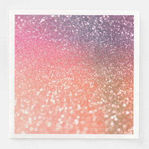 Serviette En Papier L'or rose de tendance Girly rougissent des parties
