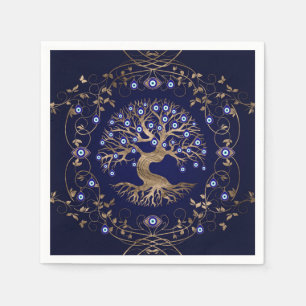 Serviette En Papier L'ornement des yeux de l'arbre de vie