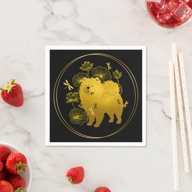 SERVIETTE EN PAPIER LORSQUE LES DRAGONS VOLENT CHOQUER (En situation)