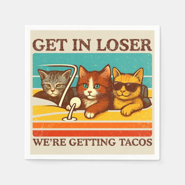 Serviette En Papier Loser, on prend des tacos (Devant)