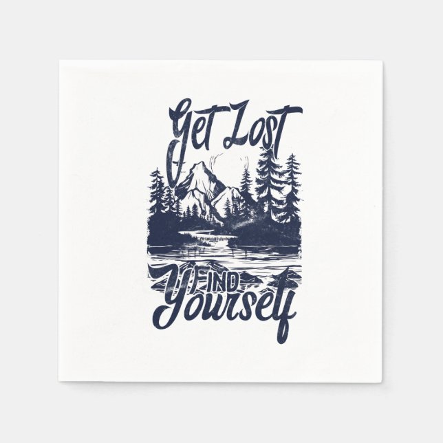 Serviette En Papier Lost, Find Yself - Nature Adventure (Devant)