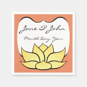 Serviette En Papier Lotus exquis dans les serviettes baisées de soleil