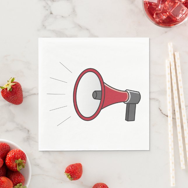 Serviette En Papier Loud Megaphone (Créateur téléchargé)