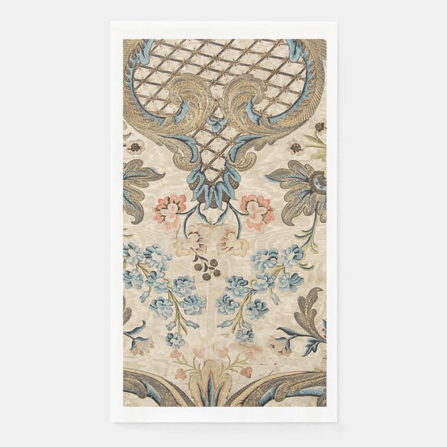 Serviette En Papier Louis XV Floral Imprimer Serviette d'hôte Napkin (Devant)