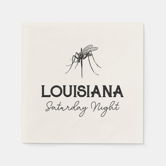 Serviette En Papier Louisiana Saturday Night Personnalisable Napkin (Devant)