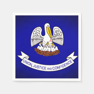 Serviette En Papier Louisiana State Drapeau Papier Partie Napkins