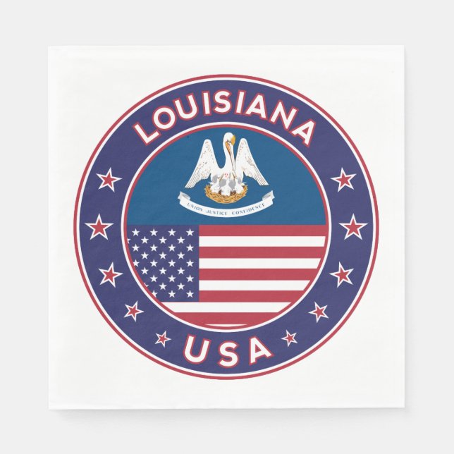 Serviette En Papier Louisiane (Devant)
