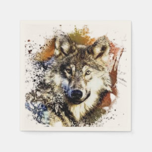 Serviette En Papier Loup