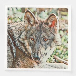 Serviette En Papier loup cinglé