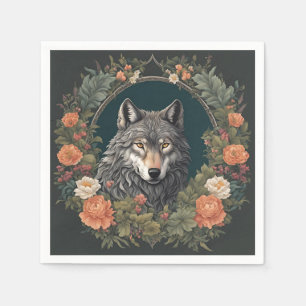 Serviette En Papier Loup de Cottagecore