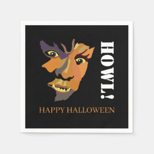 Serviette En Papier Loup-garou Classique, Joyeux Halloween