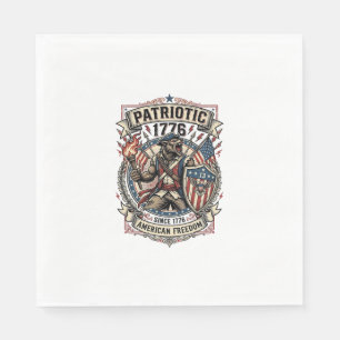 Serviette En Papier Loup-garou patriotique Patriote Horreur Monstre Pa