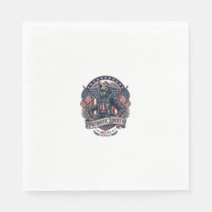 Serviette En Papier Loup-garou patriotique Patriote Horreur Monstre Pa