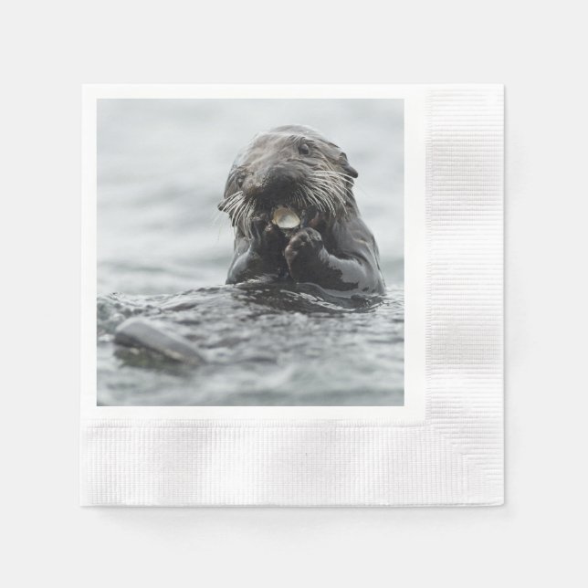 Serviette En Papier Loupe de mer adorable (Devant)
