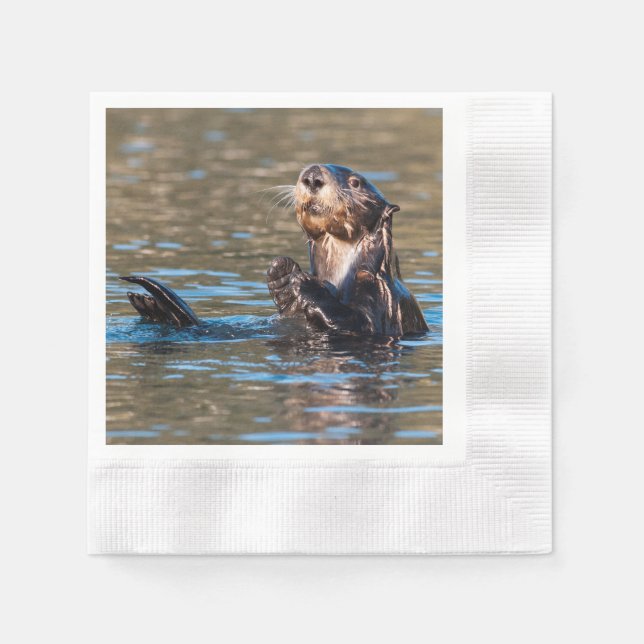 Serviette En Papier Loupe de mer ensoleillée (Devant)