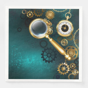 Serviette En Papier Loupe en style Steampunk
