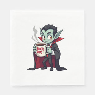 Serviette En Papier Louveur de café Vampire - Chemise en latte Éffraya