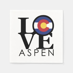 Serviette En Papier LOVE Aspen Colorado