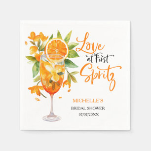 Serviette En Papier Love at First Spritz Summer Cocktail Fête des mari