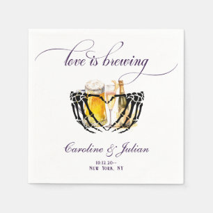 Serviette En Papier Love Brewing Gothic Bubbles & Brews Couples Douche