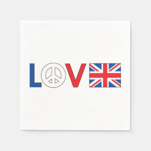 Serviette En Papier Love Britain Paper Napkins