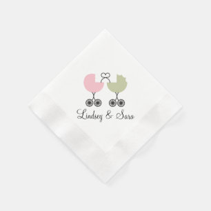 Serviette En Papier Love Buggies Baby shower commun serviettes, rose /